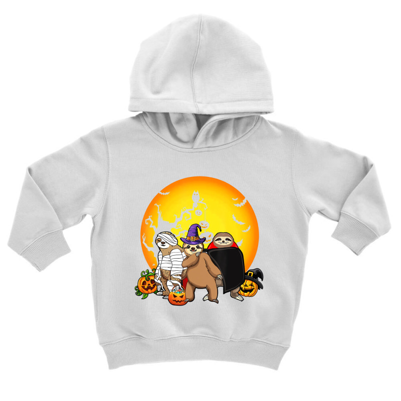 Boo Halloween Sloth With Pumpkin Funny Halloween C Toddler Hoodie by holden | Artistshot