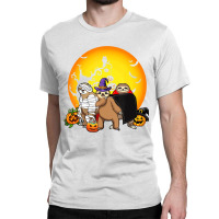 Boo Halloween Sloth With Pumpkin Funny Halloween C Classic T-shirt | Artistshot