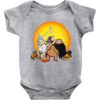 Boo Halloween Sloth With Pumpkin Funny Halloween C Baby Bodysuit | Artistshot