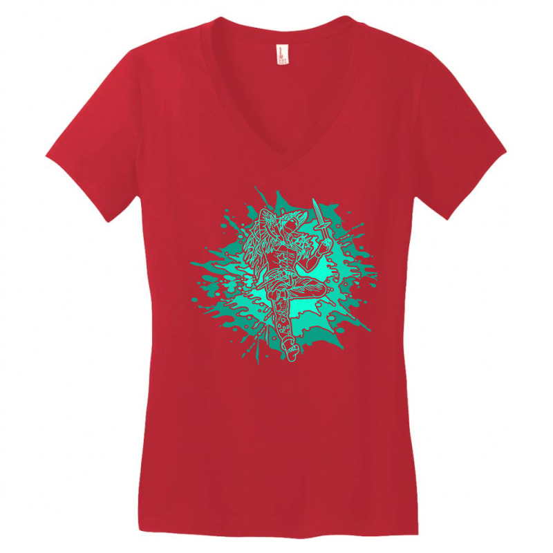 Bluegreen Simic Mage   Planeswalker Oko Thief Of C Women's V-Neck T-Shirt by wronazeinerl | Artistshot