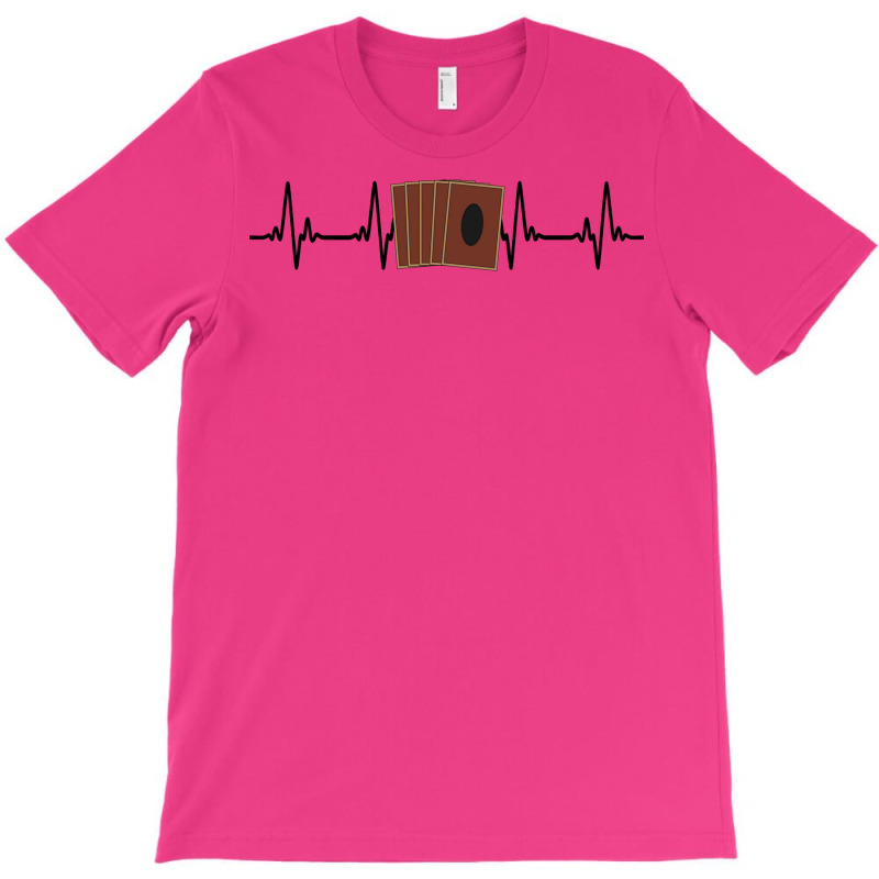 Black Colored Heartbeat I Love Trading Card Games T-shirt | Artistshot