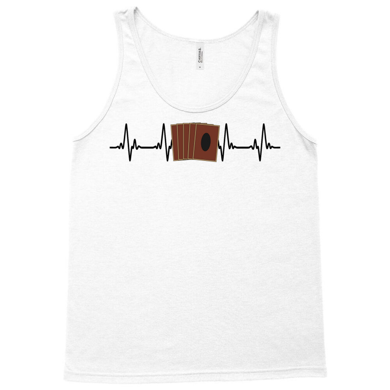 Black Colored Heartbeat I Love Trading Card Games Tank Top | Artistshot