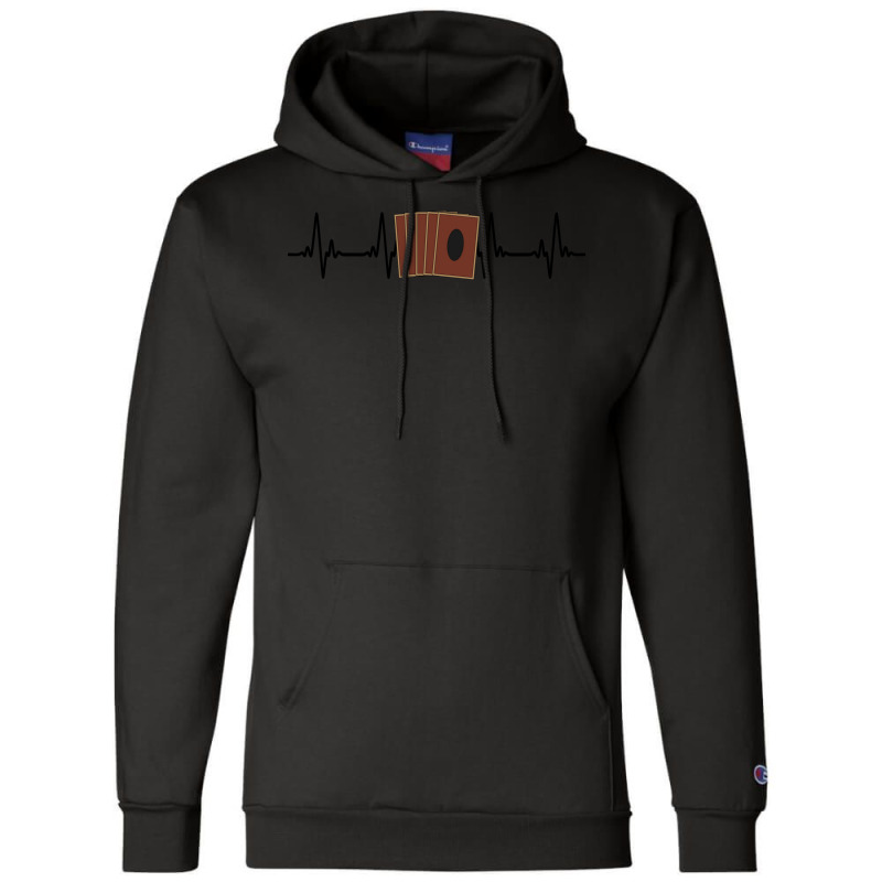 Black Colored Heartbeat I Love Trading Card Games Champion Hoodie | Artistshot