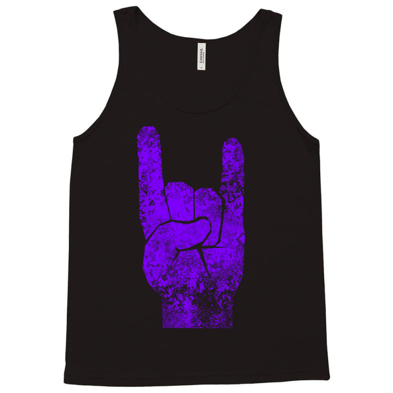 Heavy Metal Satan Horns Violet Antiqued 1 Tank Top by NANCYLTICKLE-SUMMERS | Artistshot