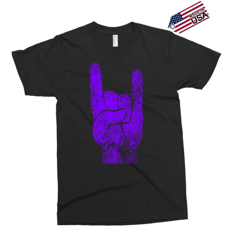 Heavy Metal Satan Horns Violet Antiqued 1 Exclusive T-shirt by NANCYLTICKLE-SUMMERS | Artistshot