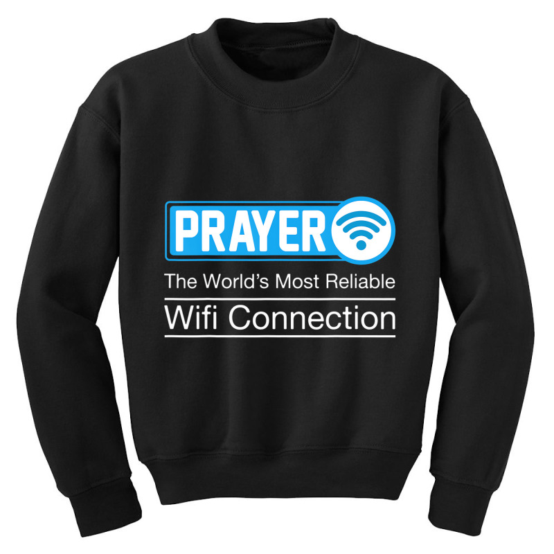 Funny Prayer Christian Catholic Faith Pastor Wifi Youth Sweatshirt by mauthe | Artistshot