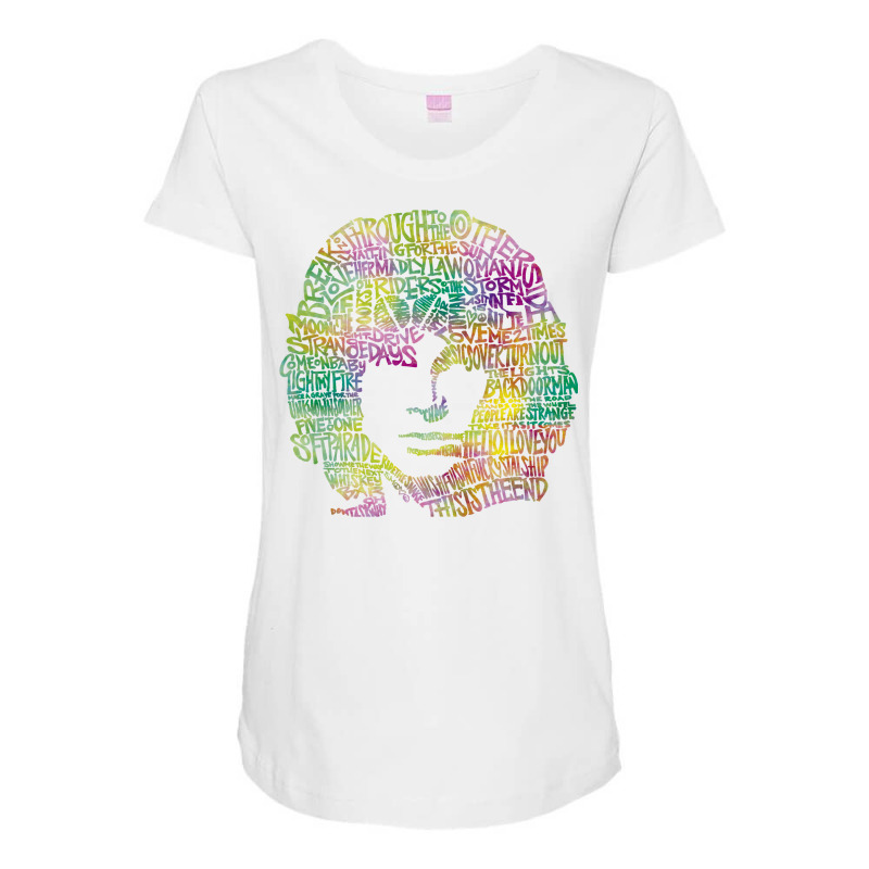 Jim Morrison Legacy Typography [type B] Maternity Scoop Neck T-shirt by lawenelarmok | Artistshot