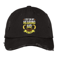 Hearing Aid Gift Funny Deaf Awareness T Shirt Vintage Cap | Artistshot