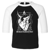 Satan Loves Toddler 3/4 Sleeve Tee | Artistshot