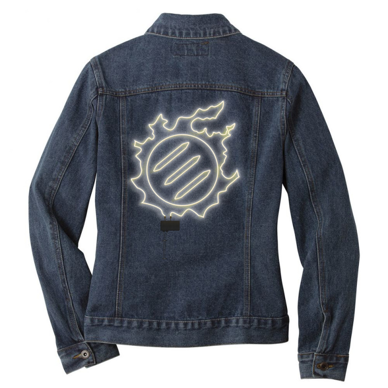 Final Fantasy Xiv   Monk Mnk Neon Ladies Denim Jacket by kinellashkerk | Artistshot