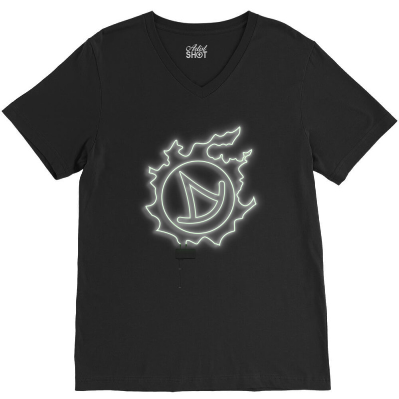 Final Fantasy Xiv   Summoner Smn Neon V-Neck Tee by kinellashkerk | Artistshot