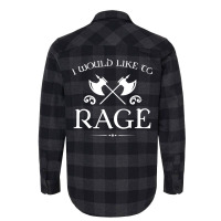 Barbarian   I Would Like To Rage 24 Flannel Shirt | Artistshot