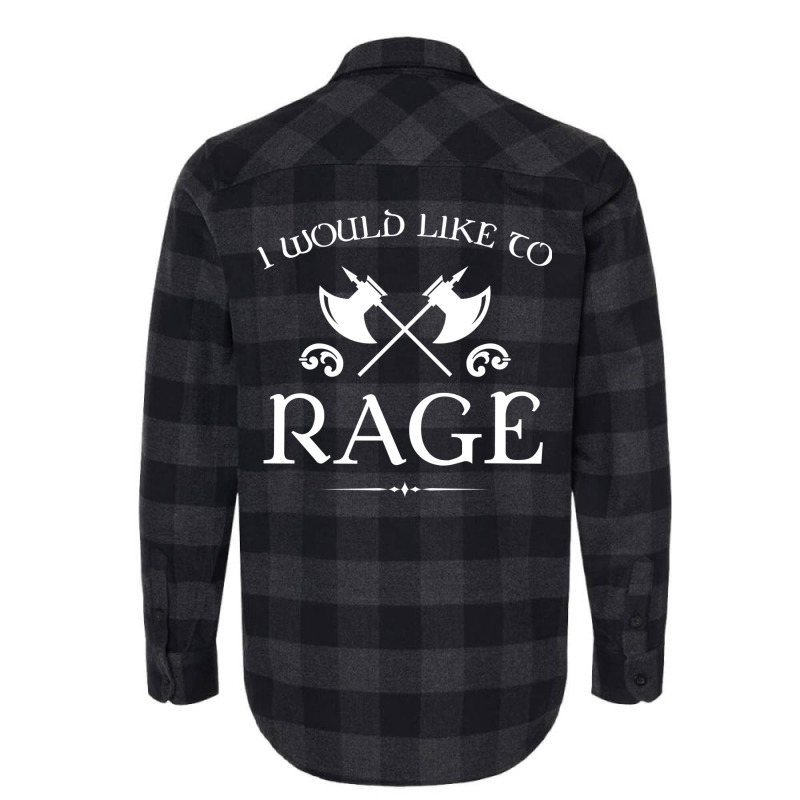 Barbarian   I Would Like To Rage 24 Flannel Shirt by dearsziteru | Artistshot