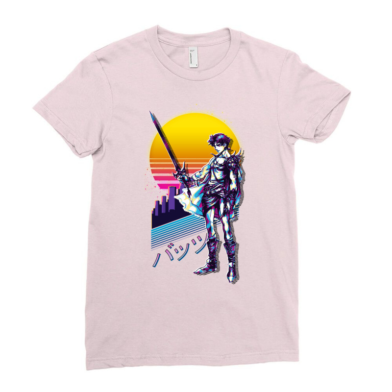 Final Fantasy V 5   Bartz Retrowave Ladies Fitted T-Shirt by suardlakiof | Artistshot