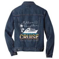 Cruise Trip Mother Daughter Cruise Ship Trip Leopa Men Denim Jacket | Artistshot