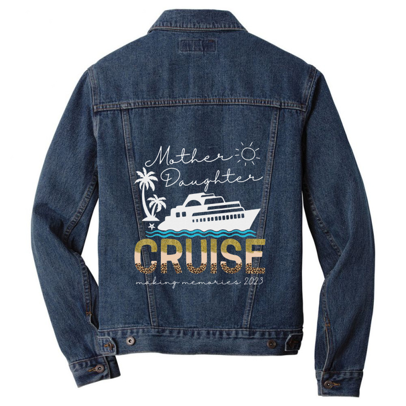 Cruise Trip Mother Daughter Cruise Ship Trip Leopa Men Denim Jacket | Artistshot