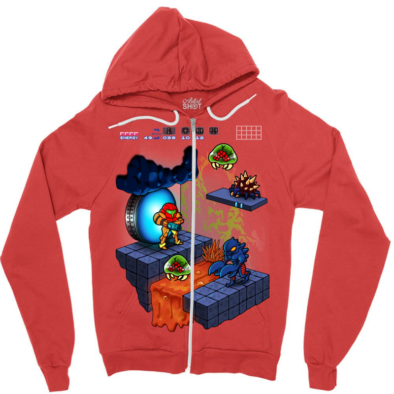 Isometroid Zipper Hoodie by gadasiegeniad | Artistshot