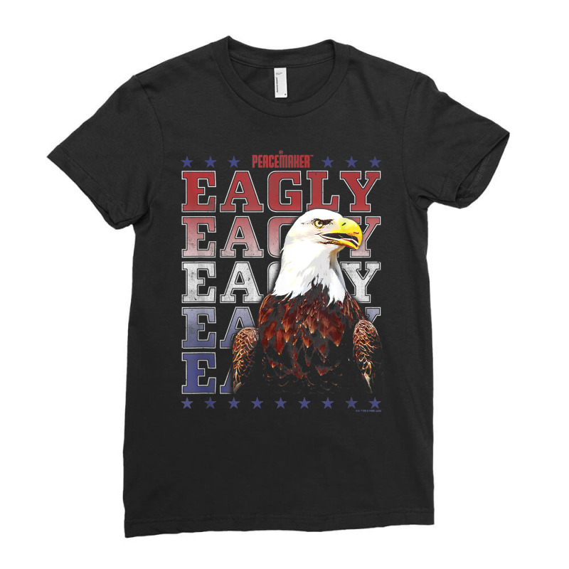 Peacemaker Eagly Text Stack T Shirt Ladies Fitted T-shirt | Artistshot