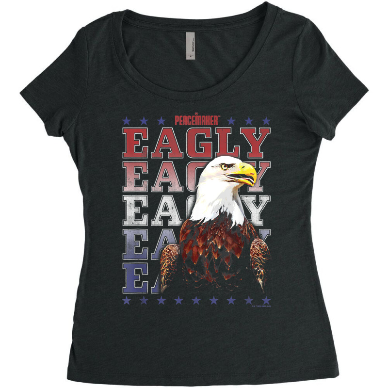 Peacemaker Eagly Text Stack T Shirt Women's Triblend Scoop T-shirt | Artistshot