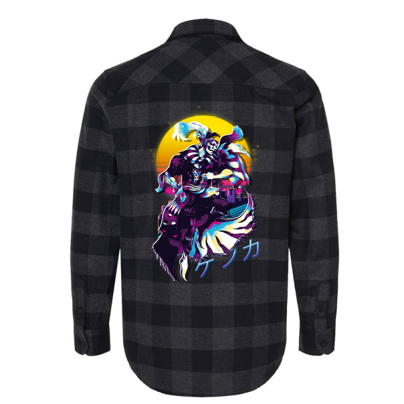 Final Fantasy Vi 6   Kefka Retrowave Flannel Shirt by suardlakiof | Artistshot