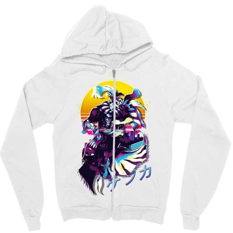 Final Fantasy Vi 6   Kefka Retrowave Zipper Hoodie by suardlakiof | Artistshot