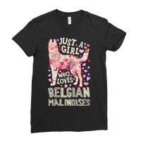 Belgian Malinois Just A Girl Who Loves Dog Flower  Ladies Fitted T-shirt | Artistshot