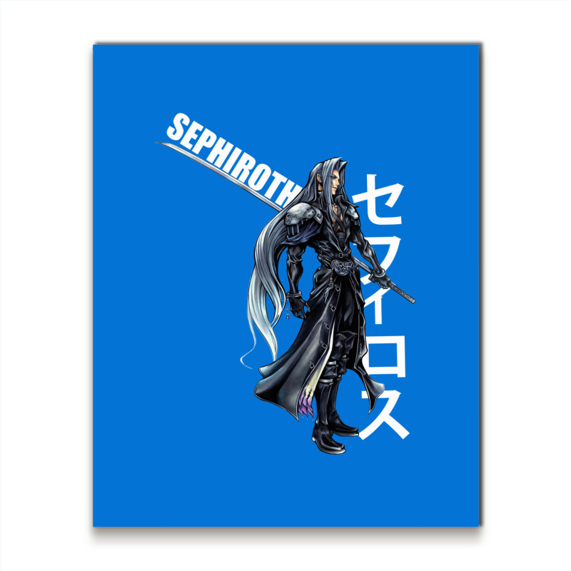 Final Fantasy Vii 7   Sephiroth Kanji Metal Print Vertical | Artistshot