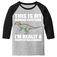 Pachycephalosaurus Costume Design Dinosaur T Shirt Youth 3/4 Sleeve | Artistshot