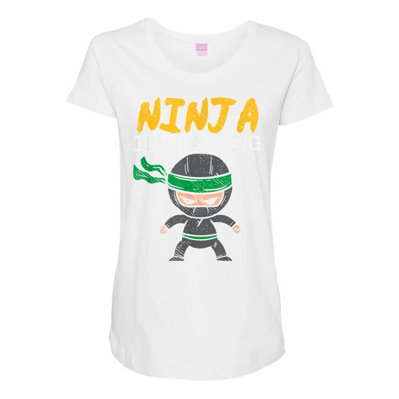 Ninja In Training Kids Funny Future Martial Arts F Maternity Scoop Neck T-shirt by fieyzacik | Artistshot