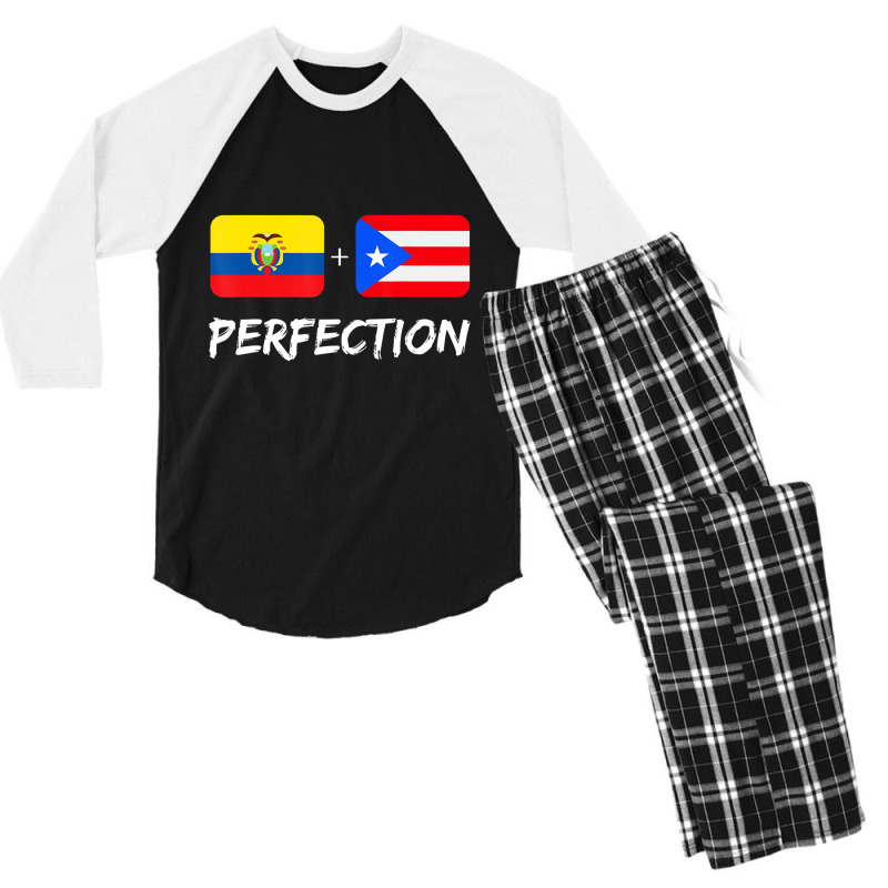 Ecuadorian Plus Puerto Rican Perfection Heritage G Men's 3/4 Sleeve Pajama Set by chomibe | Artistshot