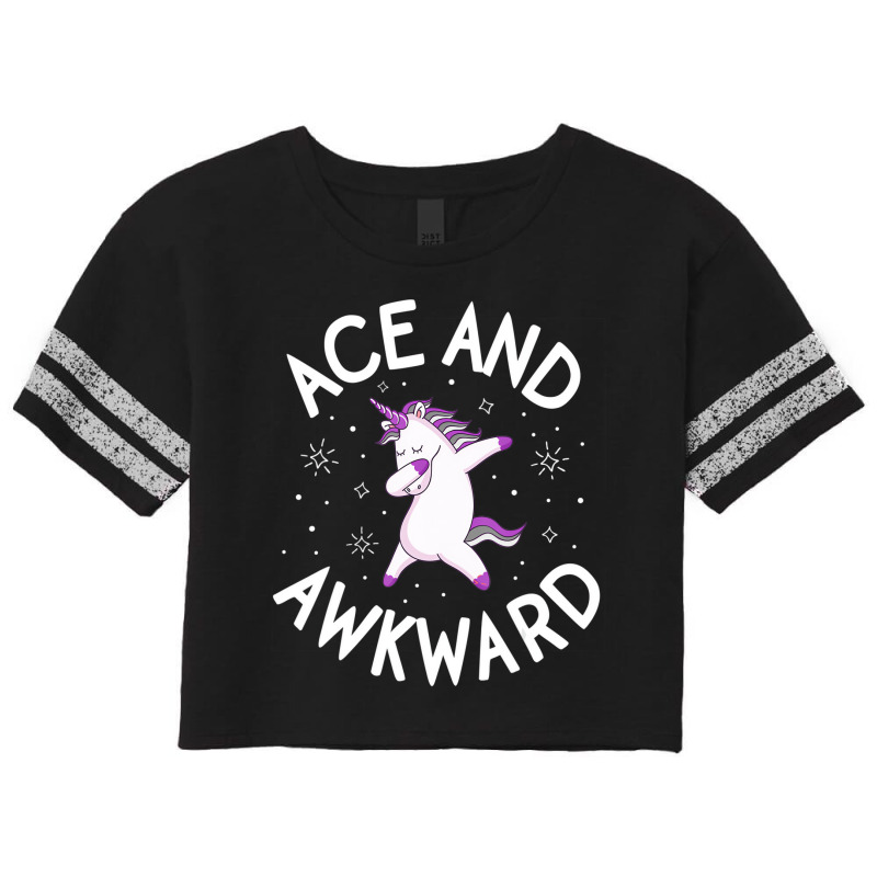 Asexual Pride Shirt Ace Awkward Unicorn Lgbtq Prid Scorecard Crop Tee by imelde | Artistshot