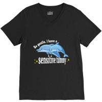 Be Gentle I Have A Sensitive Tummy Stomachache Ibs V-neck Tee | Artistshot