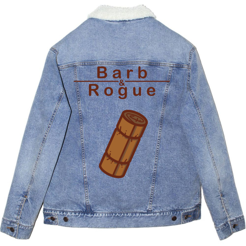 Cartoon Barb & Rogue Bedroll Unisex Sherpa-lined Denim Jacket | Artistshot