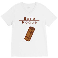 Cartoon Barb & Rogue Bedroll V-neck Tee | Artistshot