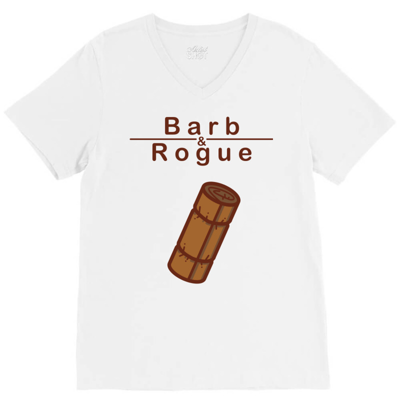 Cartoon Barb & Rogue Bedroll V-neck Tee | Artistshot