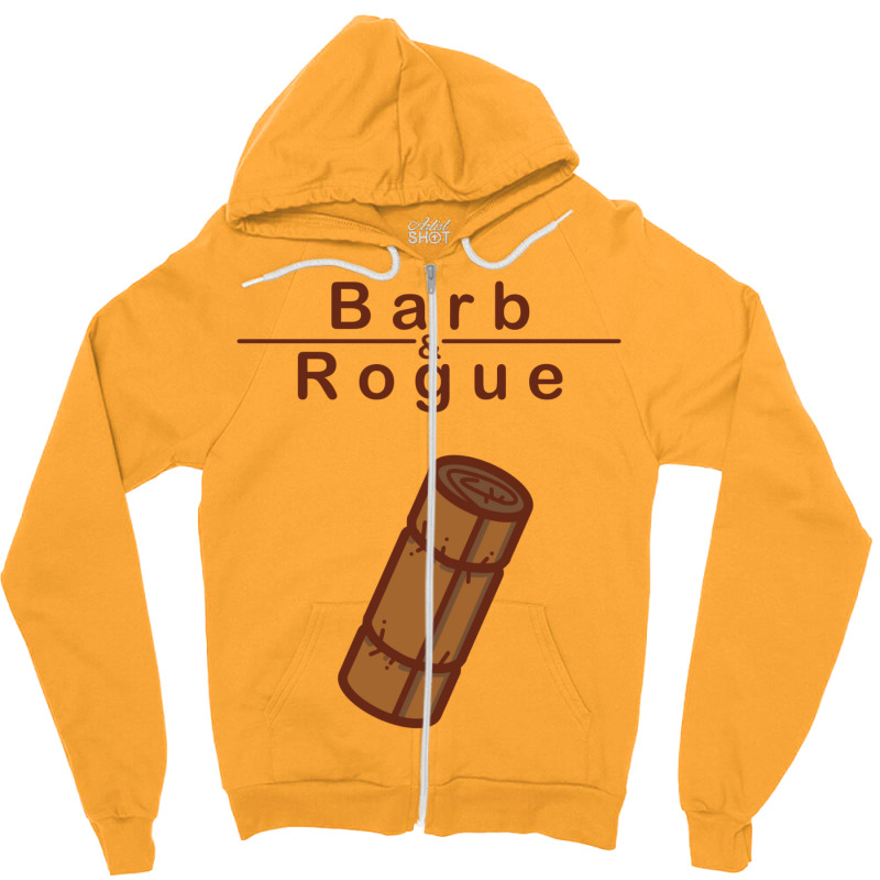 Cartoon Barb & Rogue Bedroll Zipper Hoodie | Artistshot