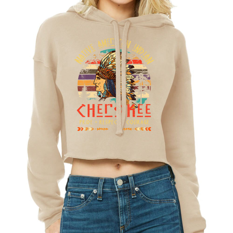 Cherokee Native American Indian Pride Indigenous T Cropped Hoodie by kulowbu | Artistshot