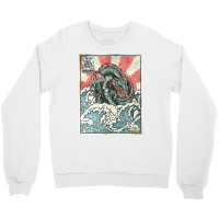 Japanese Dragon Great Wave Off Kanagawa Crewneck Sweatshirt | Artistshot