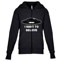 I Want To Believe Ufo Alien T Shirt For Men Women Youth Zipper Hoodie | Artistshot