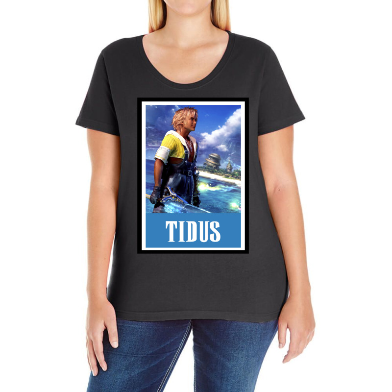 Final Fantasy X 10   Tidus Ladies Curvy T-Shirt by suardlakiof | Artistshot