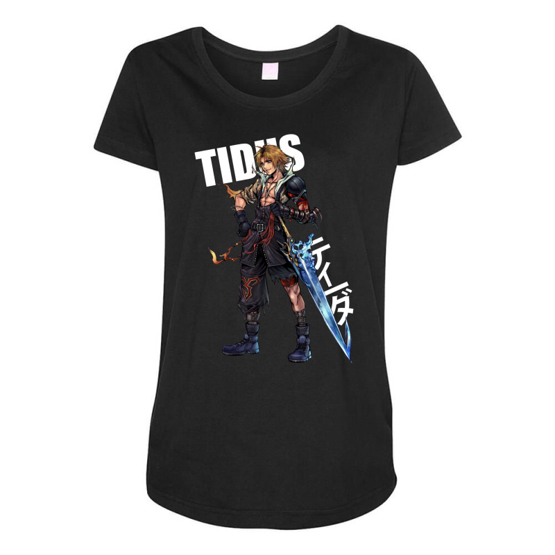 Final Fantasy X 10   Tidus Kanji Maternity Scoop Neck T-shirt by suardlakiof | Artistshot