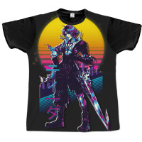 Final Fantasy X 10   Tidus Retrowave Graphic T-shirt | Artistshot