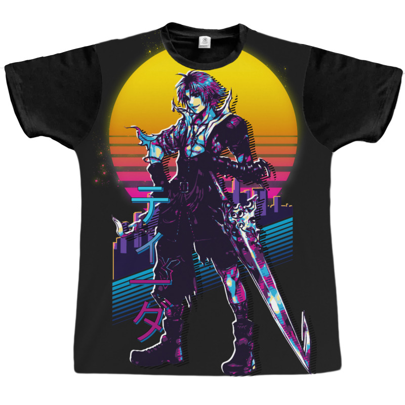 Final Fantasy X 10   Tidus Retrowave Graphic T-shirt by suardlakiof | Artistshot