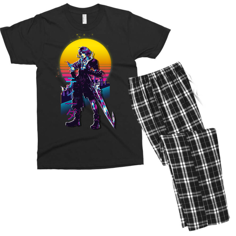 Final Fantasy X 10   Tidus Retrowave Men's T-shirt Pajama Set by suardlakiof | Artistshot