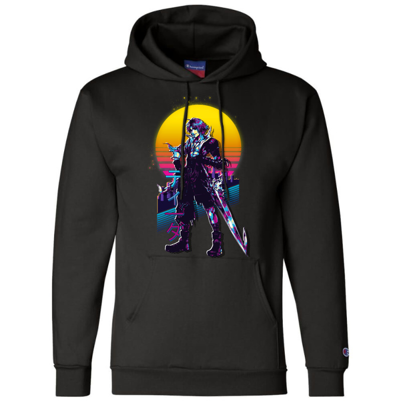 Final Fantasy X 10   Tidus Retrowave Champion Hoodie by suardlakiof | Artistshot