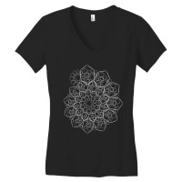 Hexagon Flower Infinite Spiral Fractal Trippy Desi Women's V-neck T-shirt | Artistshot