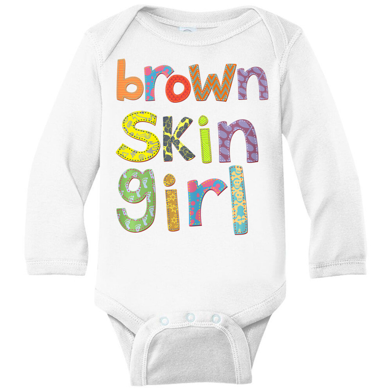 Brown Skin Girl Womens Kids African American Pro B Long Sleeve Baby Bodysuit | Artistshot