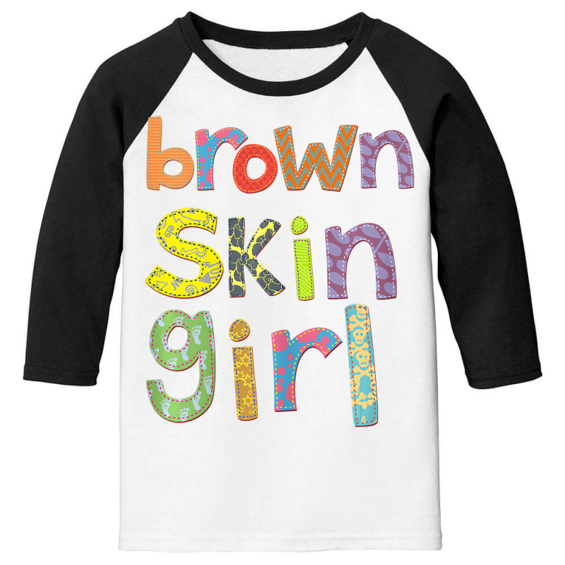 Brown Skin Girl Womens Kids African American Pro B Youth 3/4 Sleeve | Artistshot