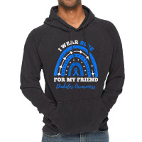 I Wear Blue For My Friend T1d Type 1 Diabetes Awar Vintage Hoodie | Artistshot