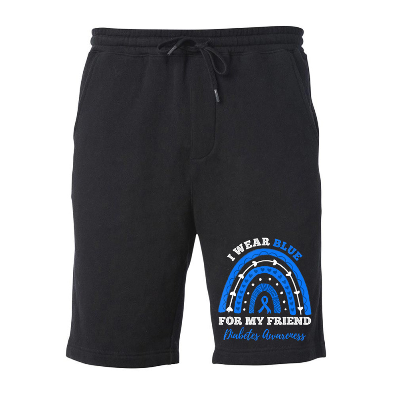 I Wear Blue For My Friend T1d Type 1 Diabetes Awar Fleece Short | Artistshot